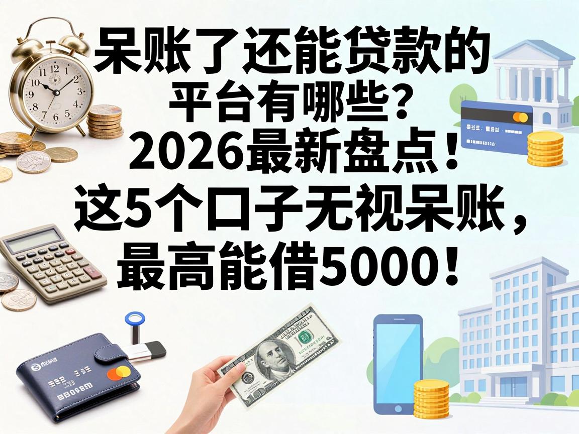 呆账了还能贷款的平台有哪些？2026最新盘点：这5个口子无视呆账，最高能借5000！