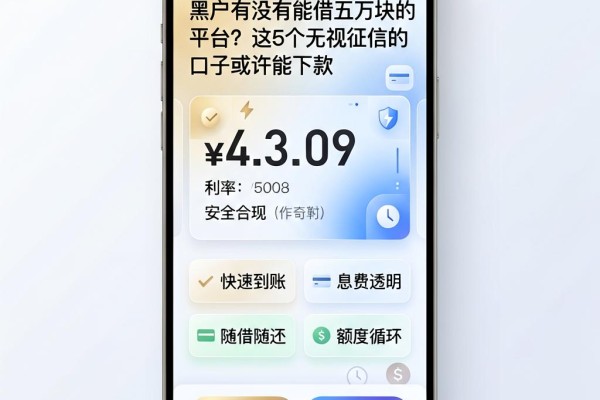 黑户有没有能借五万块的平台?这5个无视征信的口子或许能下款