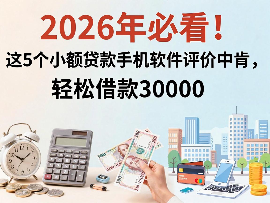 2026年必看！这5个小额贷款手机软件评价中肯，轻松借款30000