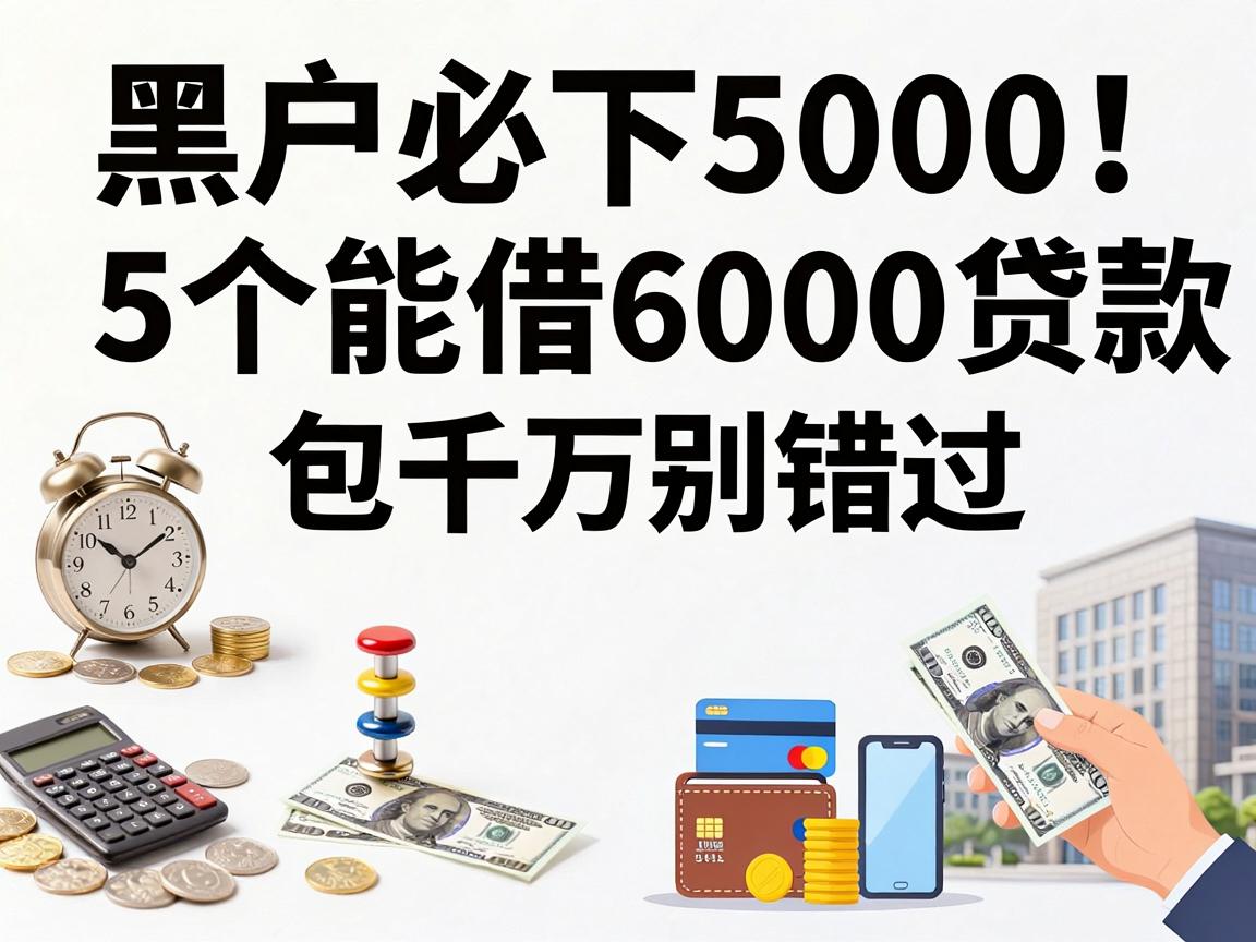 黑户必下5000!这5个能借6000的贷款包千万别错过