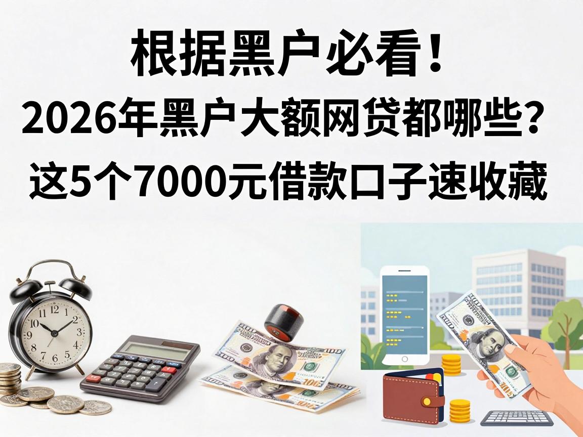 黑户必看！2026年黑户大额网贷都哪些？这5个7000元借款口子速收藏