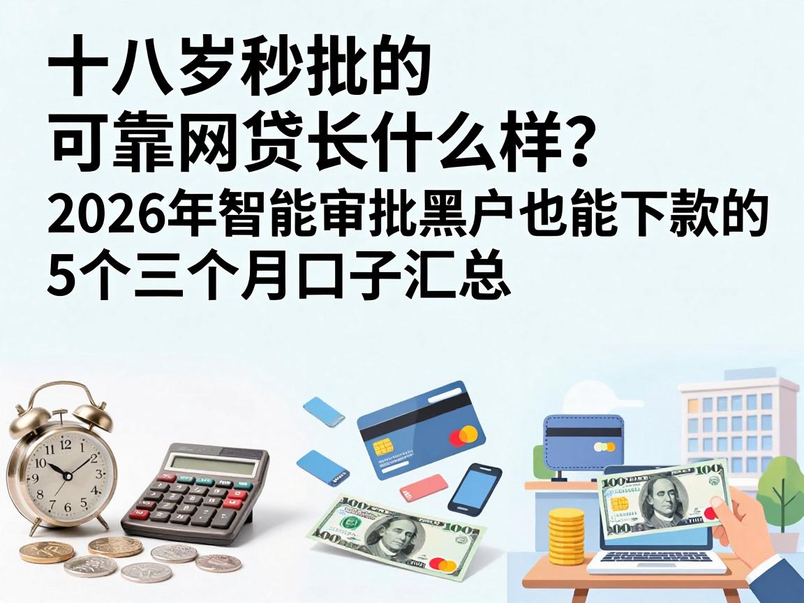 十八岁秒批的可靠网贷长什么样？2026年智能审批黑户也能下款的5个三个月口子汇总