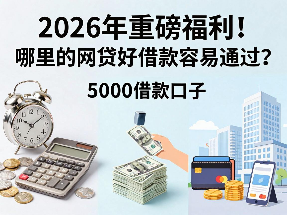 2026年重磅福利!哪里的网贷好借款容易通过?这五个5000借款口子容易通过速来总结