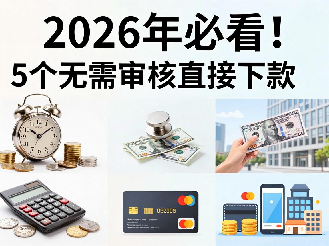 2026年必看！这5个无需审核直接下款的软件，借款秒过、征信要求还不高