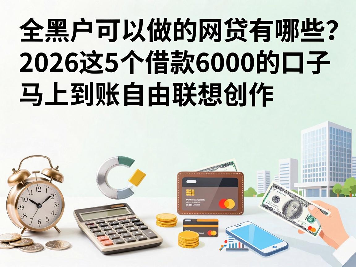 全黑户可以做的网贷有哪些？2026这5个借款6000的口子马上到账
