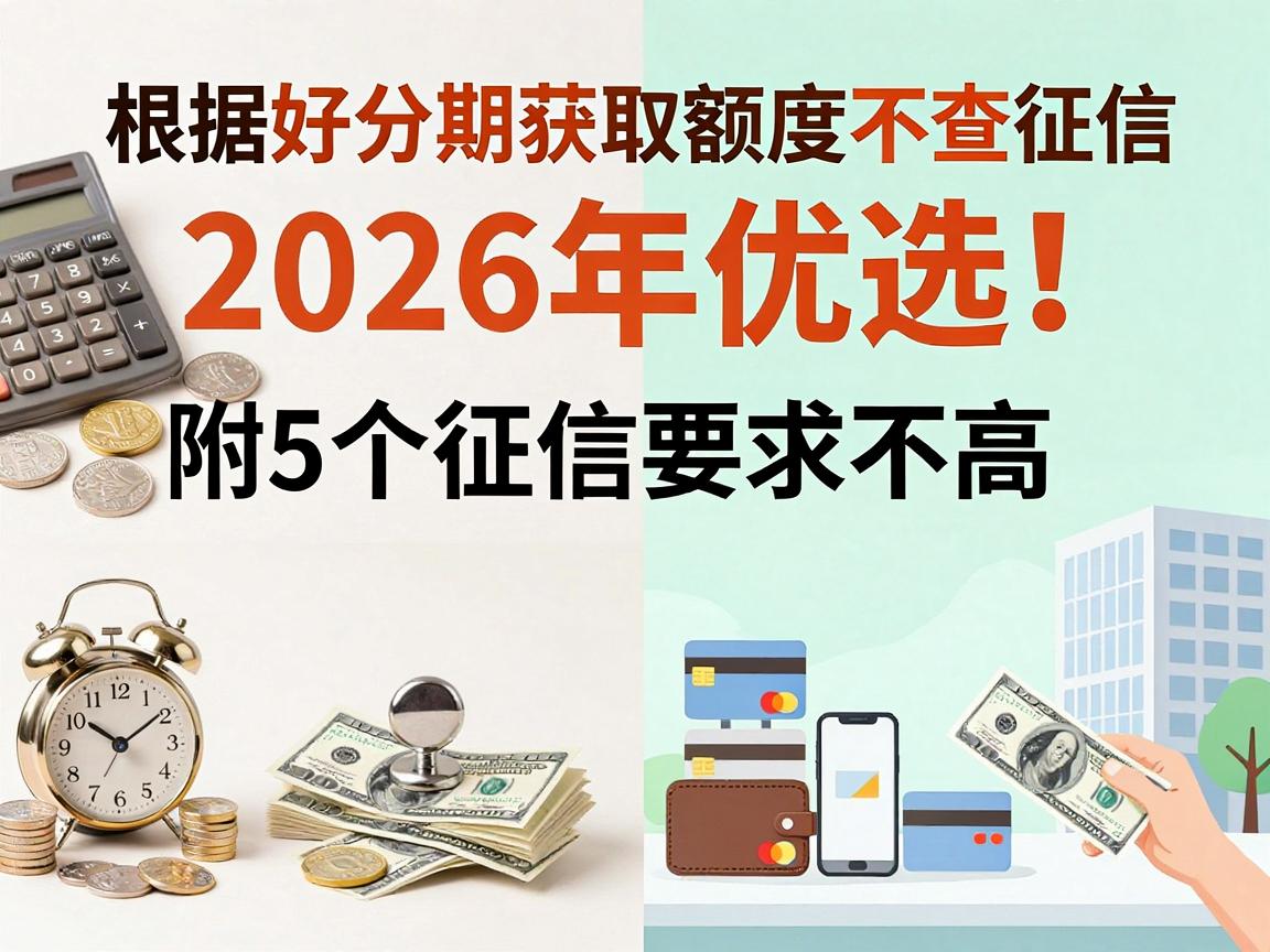 好分期获取额度不查征信,2026年优选!附5个征信要求不高、马上放款的借款平台