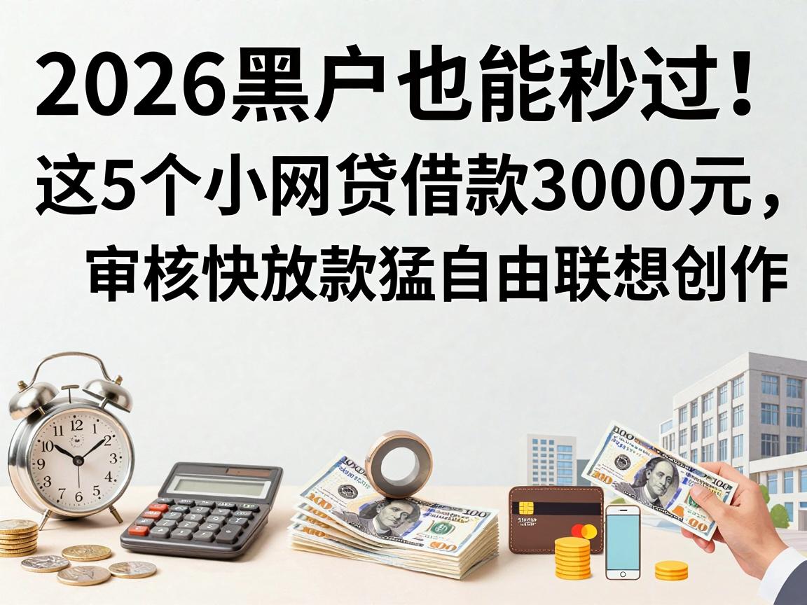 2026黑户也能秒过！这5个小网贷借款3000元，审核快放款猛