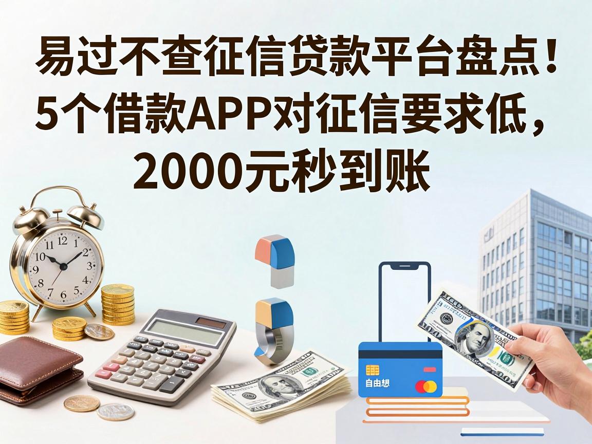 易过不查征信贷款平台盘点！这5个借款APP对征信要求低，2000元秒到账