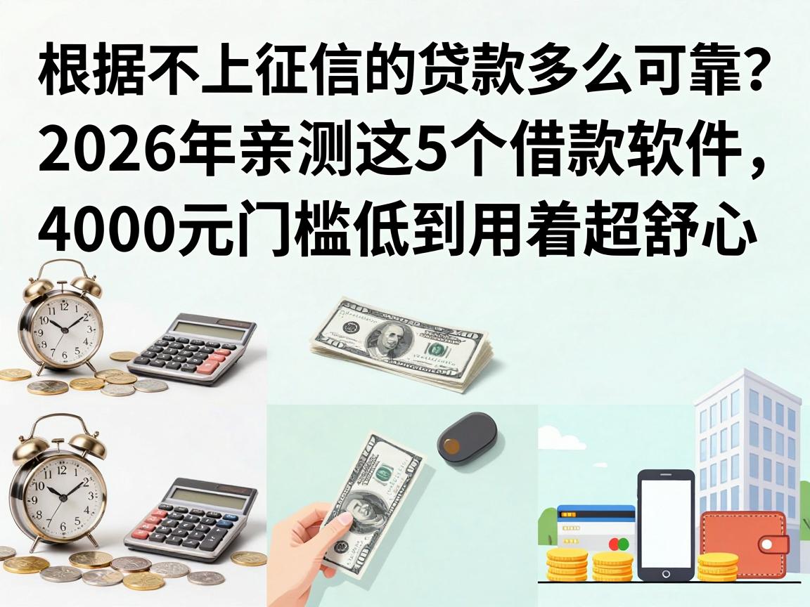 不上征信的贷款多么可靠?2026年亲测这5个借款软件,4000元门槛低到用着超舒心