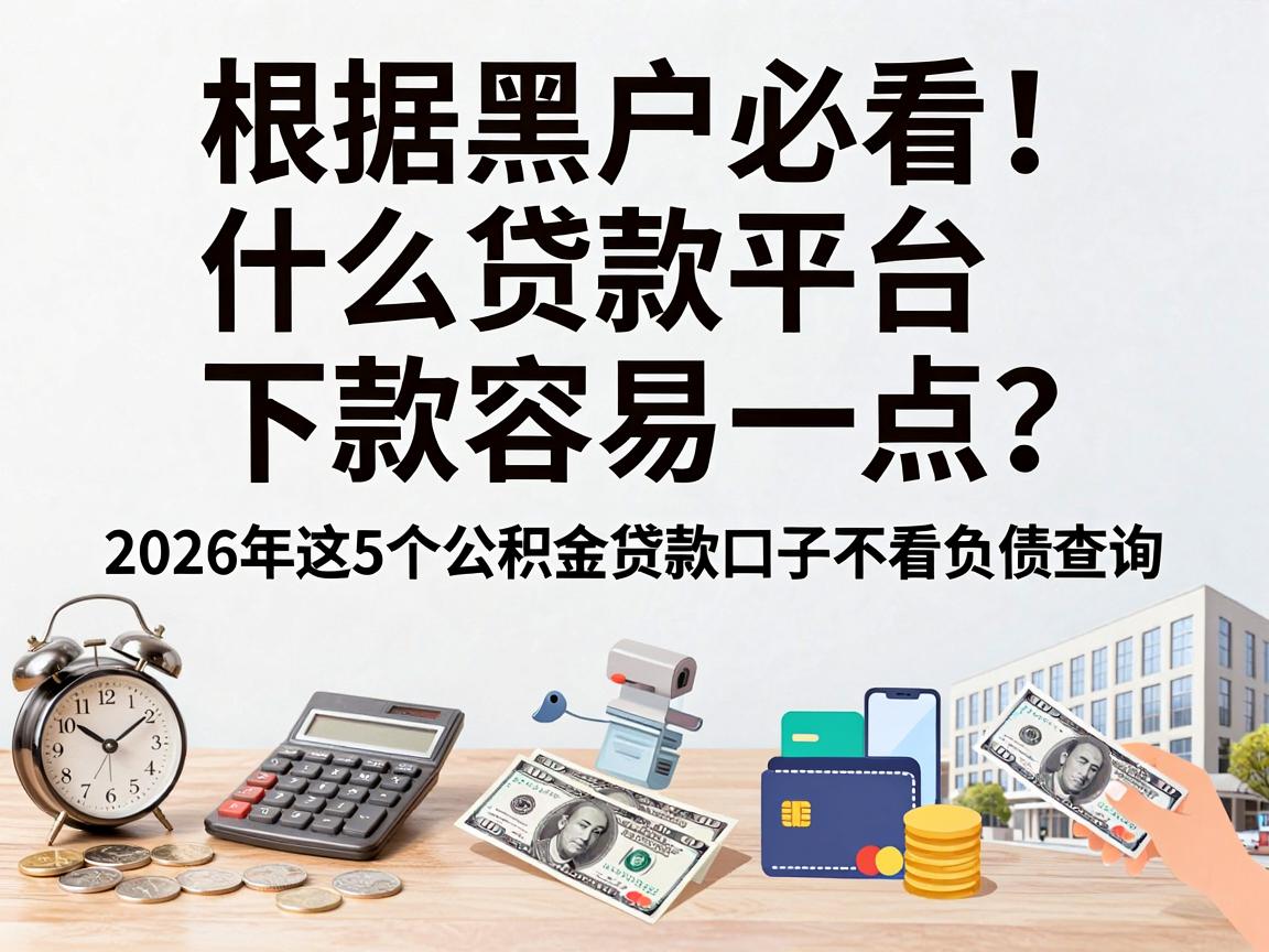 黑户必看!什么贷款平台下款容易一点?2026年这5个公积金贷款口子不看负债查询