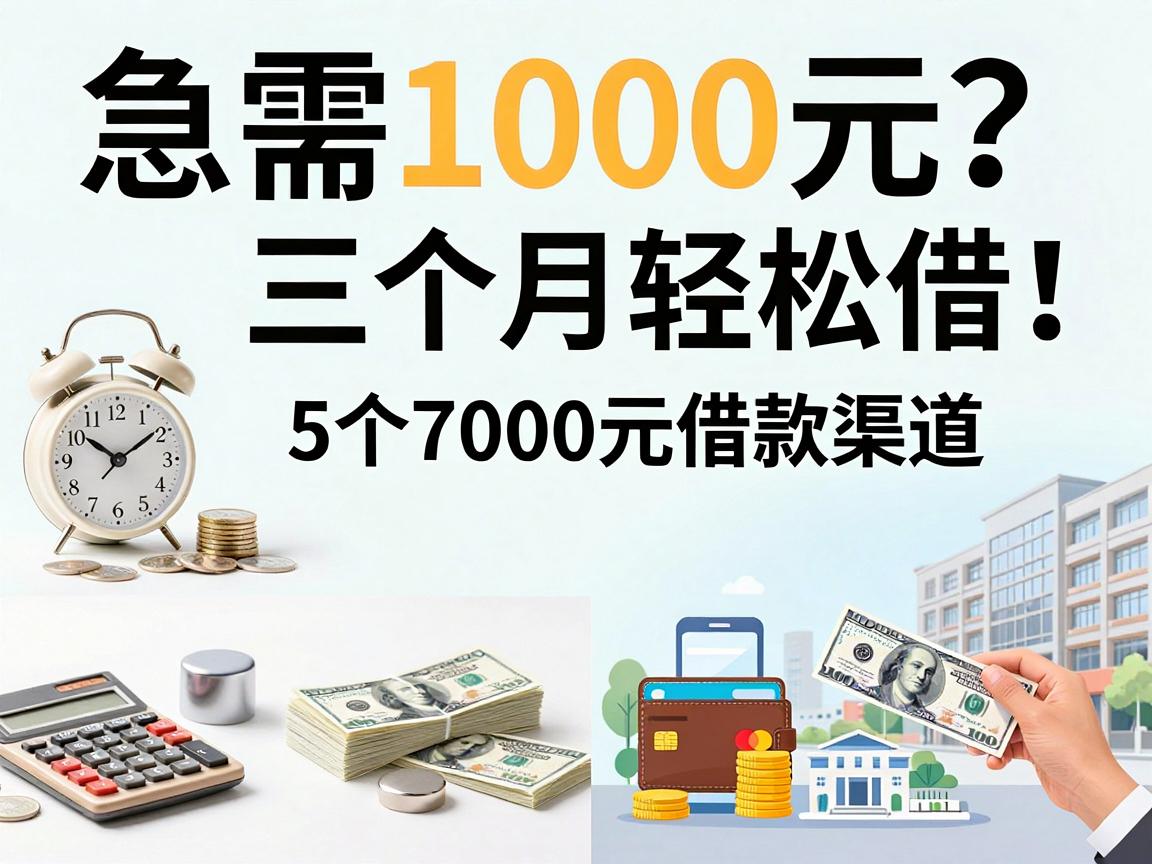 急需1000元？实测这几个平台三个月轻松借！附5个7000元借款渠道盘点