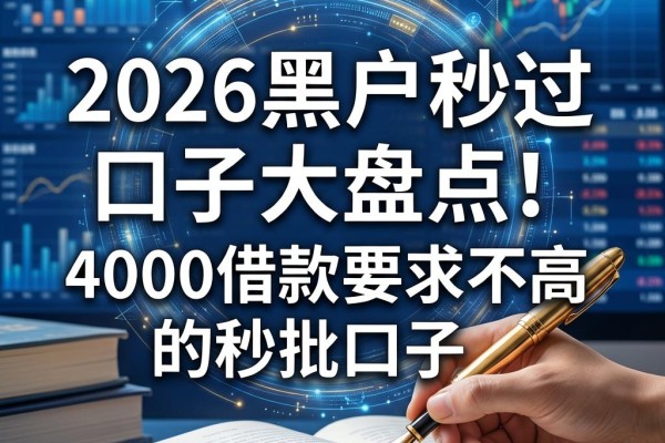2026黑户秒过的口子大盘点!顺便整理几个2026年对4000借款要求不高的秒批口子