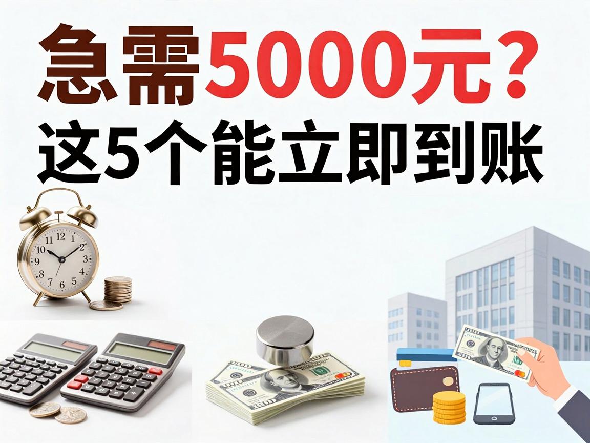 急需5000元？这5个能立即到账的贷款软件2026年只有少部分人知晓
