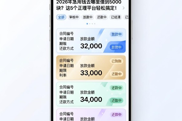 2026年急用钱去哪里借到5000块？这5个正规平台轻松搞定！