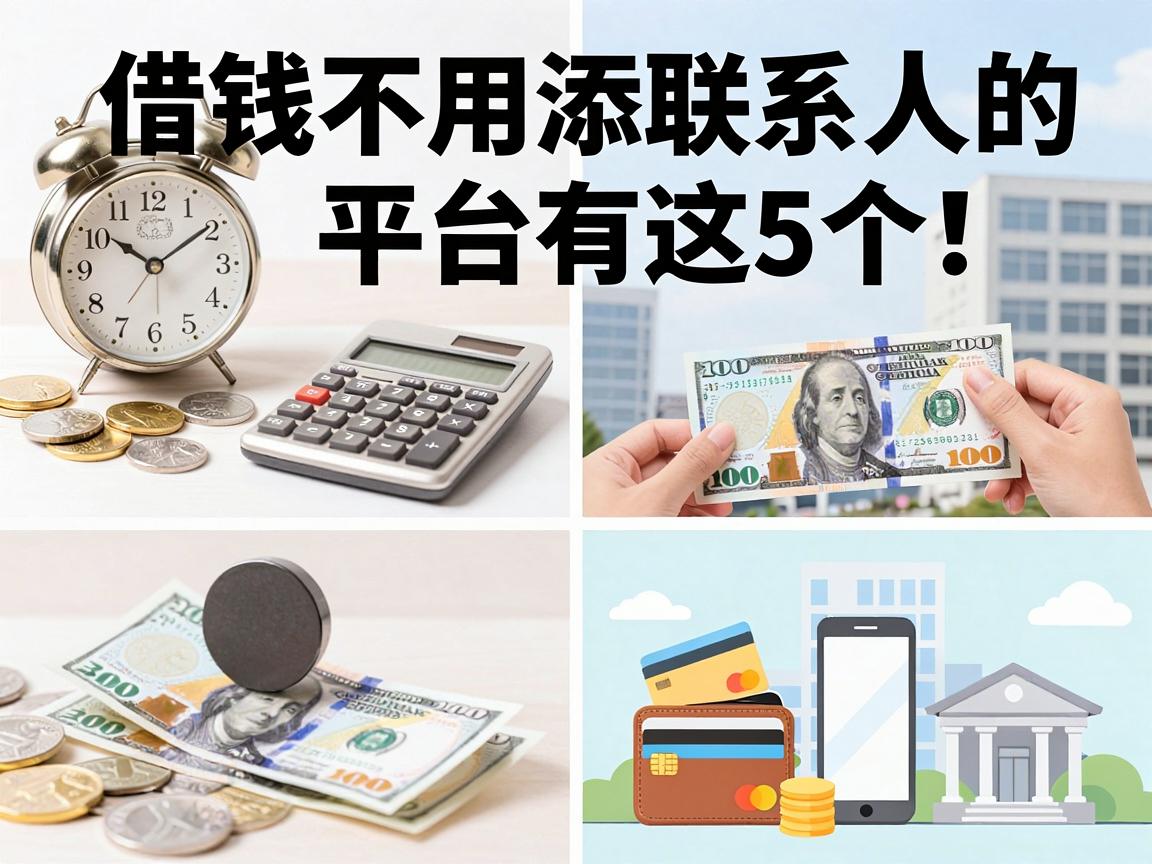 借钱不用添联系人的平台有这5个！实测盘点速看