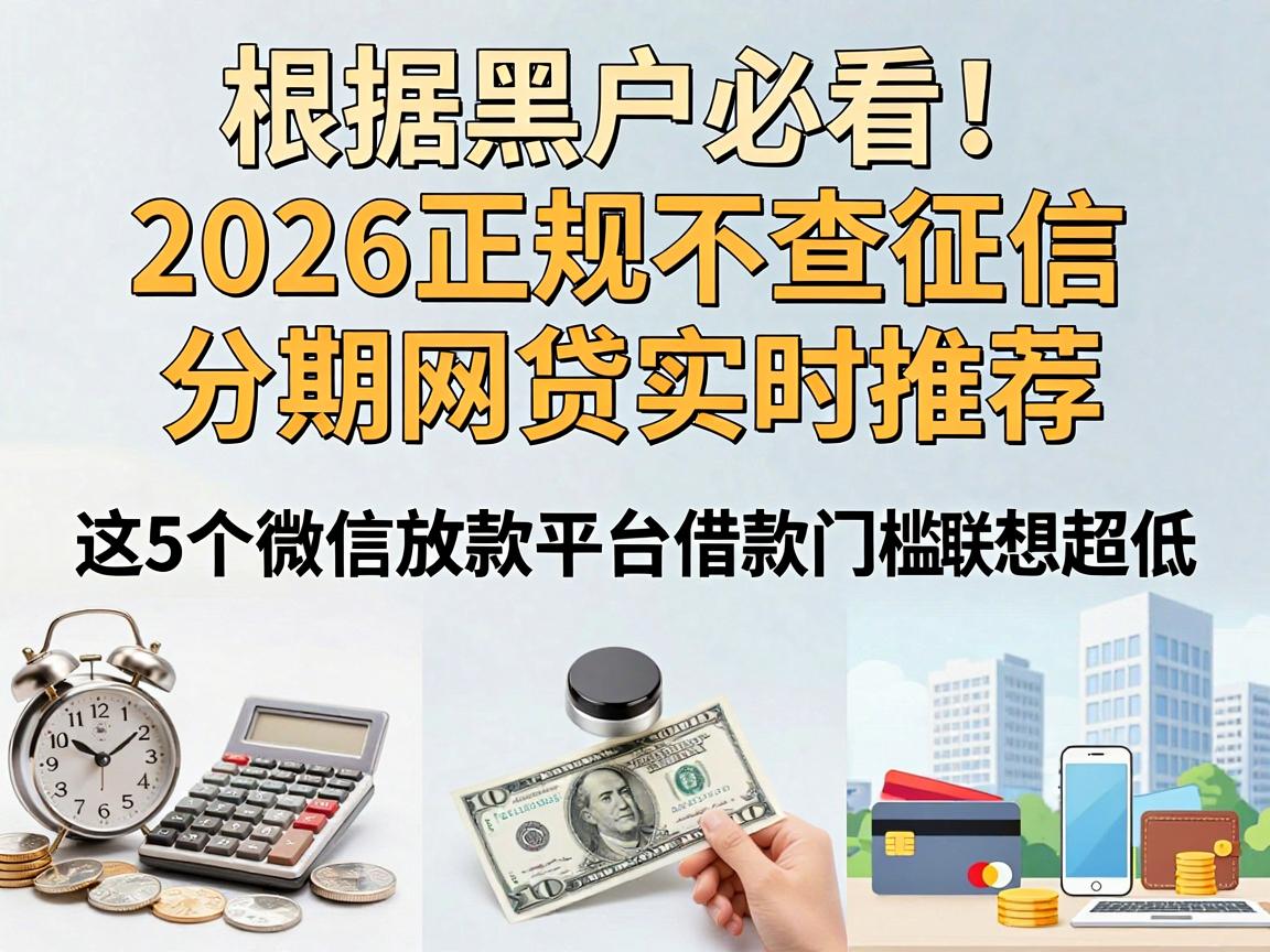 黑户必看！2026正规不查征信分期网贷实时推荐，这5个微信放款平台借款门槛超低