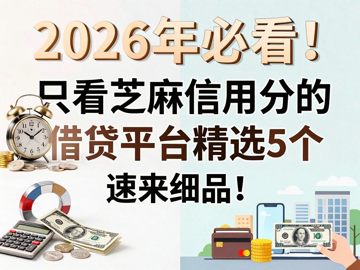 2026年必看！只看芝麻信用分的借贷平台精选5个，速来细品！