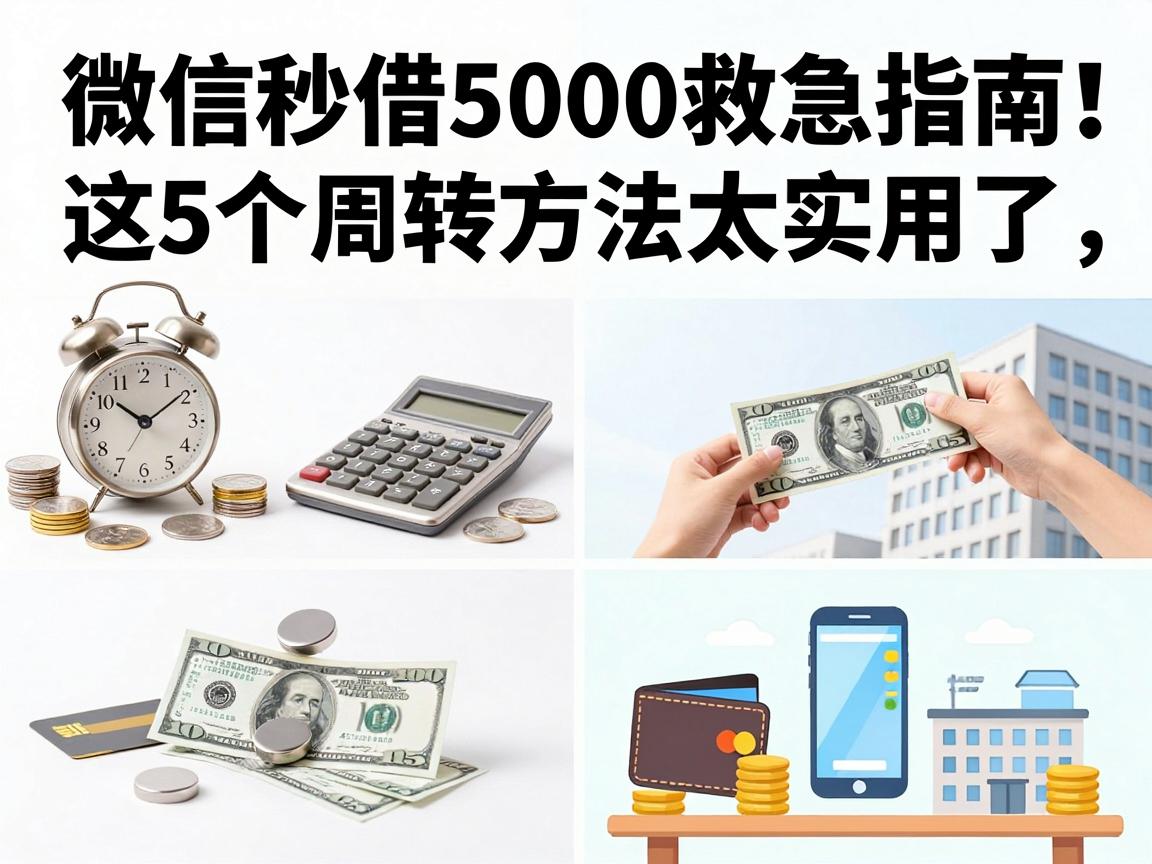 微信秒借5000救急指南,这5个周转方法太实用了,赶紧收藏!