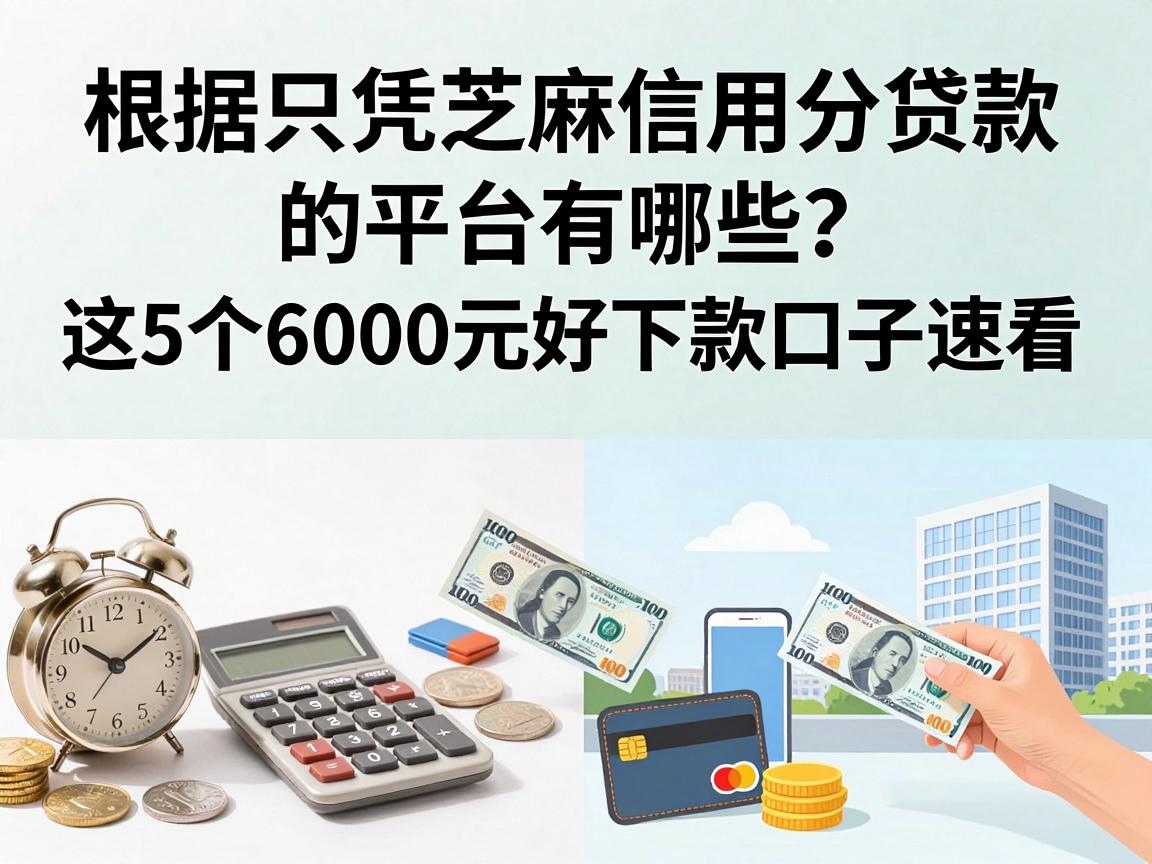 只凭芝麻信用分贷款的平台有哪些?这5个6000元好下款口子速看