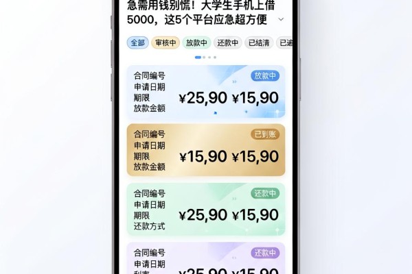 急需用钱别慌!大学生手机上借5000,这5个平台应急超方便