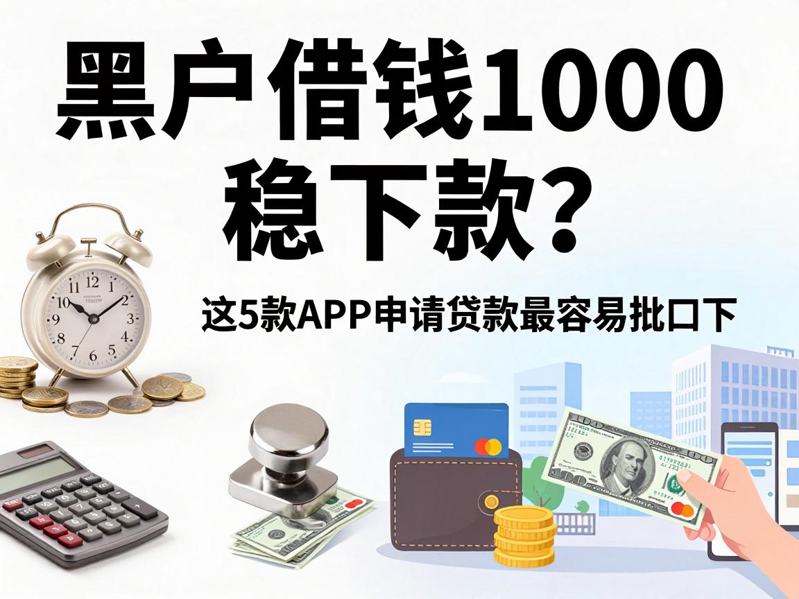 黑户借钱1000稳下款？这5款APP申请贷款最容易批下来