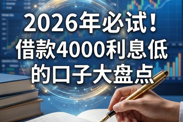 2026年必试！借款4000利息低的口子大盘点，贷款低利息平台有哪些？