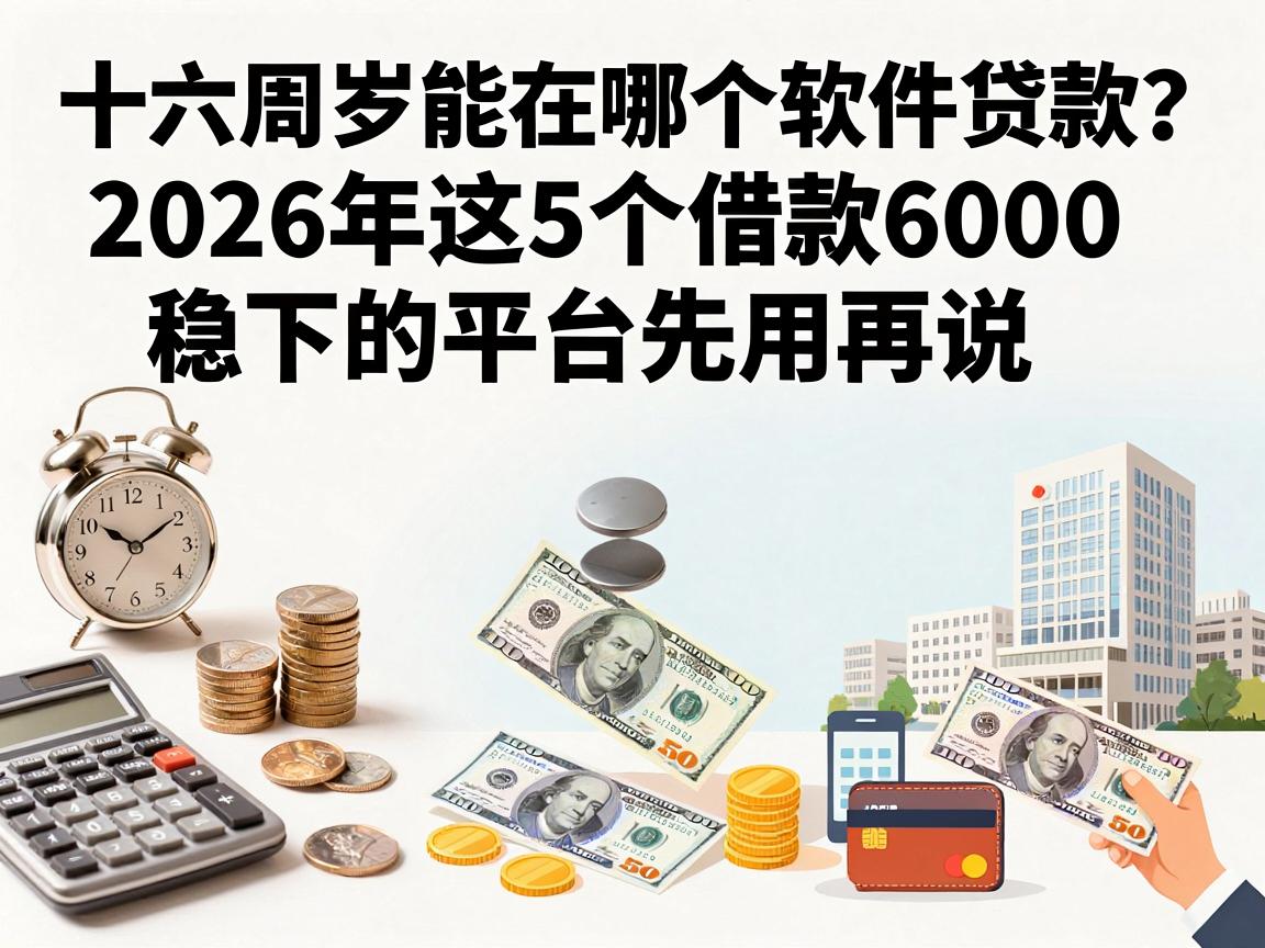 十六周岁能在哪个软件贷款?2026年这5个借款6000稳下的平台先用再说