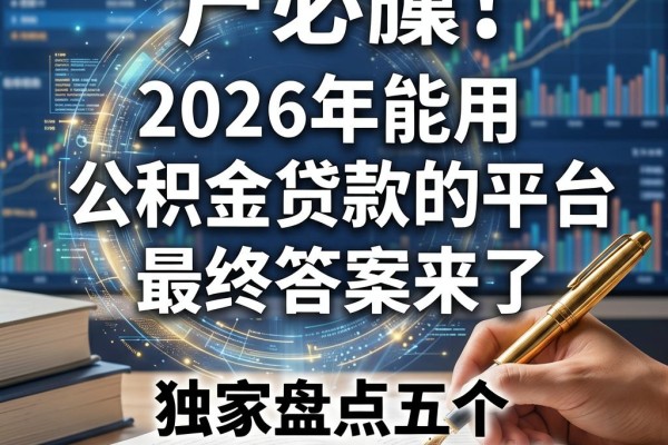 黑户必看!2026年能用公积金贷款的平台最终答案来了,独家盘点五个有车也能贷的渠道