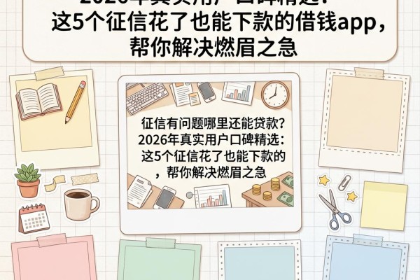 征信有问题哪里还能贷款？2026年真实用户口碑精选：这5个征信花了也能下款的借钱App，帮你解决燃眉之急