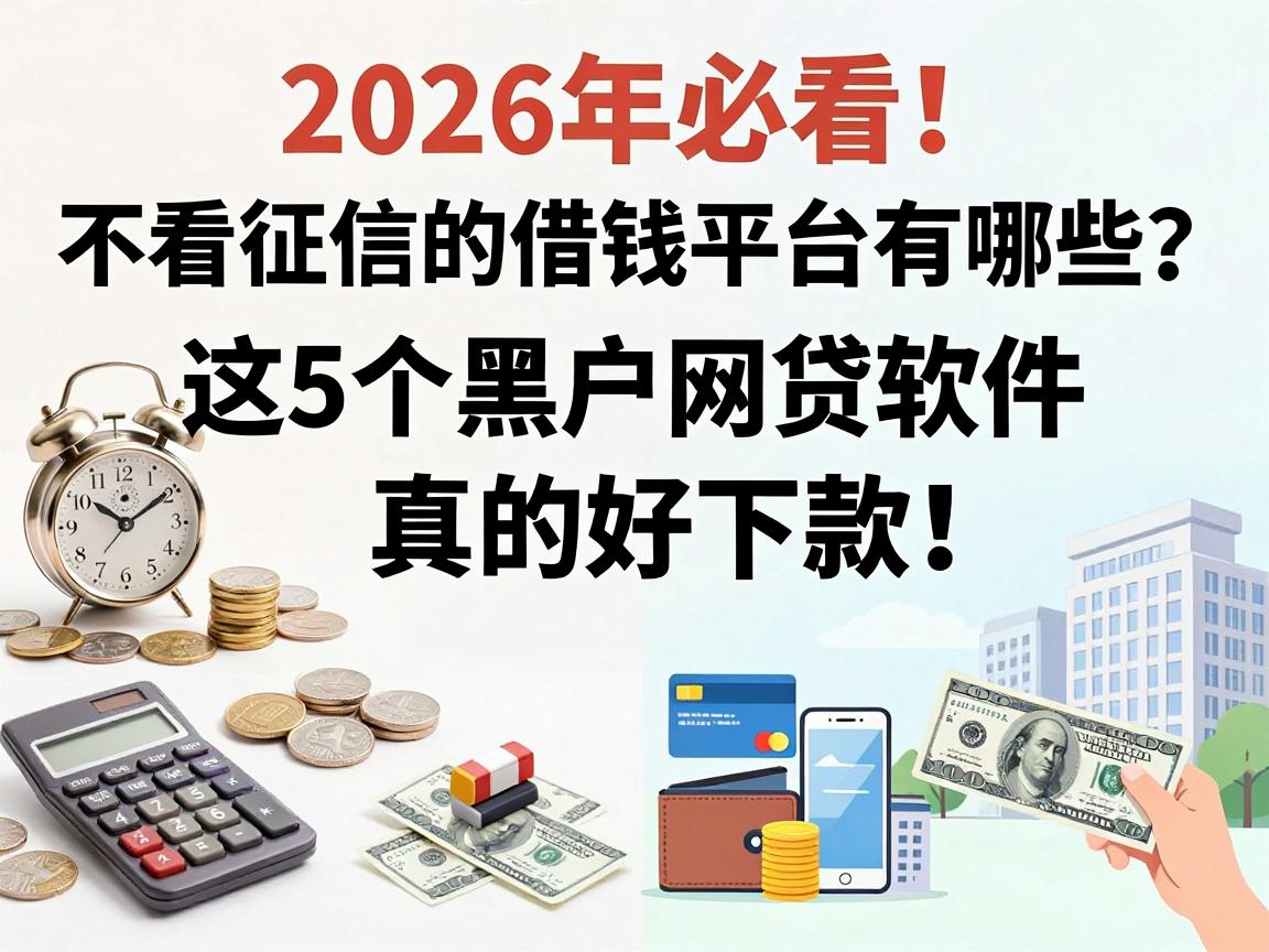 2026年必看！不看征信的借钱平台有哪些？这5个黑户网贷软件真的好下款！