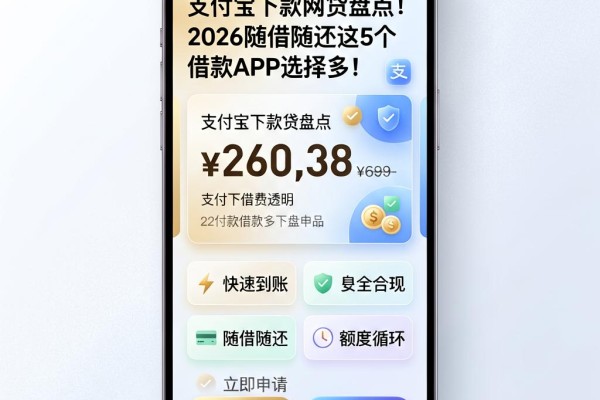 支付宝下款网贷盘点!2026随借随还这5个借款APP选择多