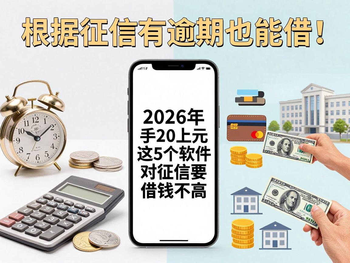 征信有逾期也能借！2026年手机上这5个软件借钱方便，2000元对征信要求不高