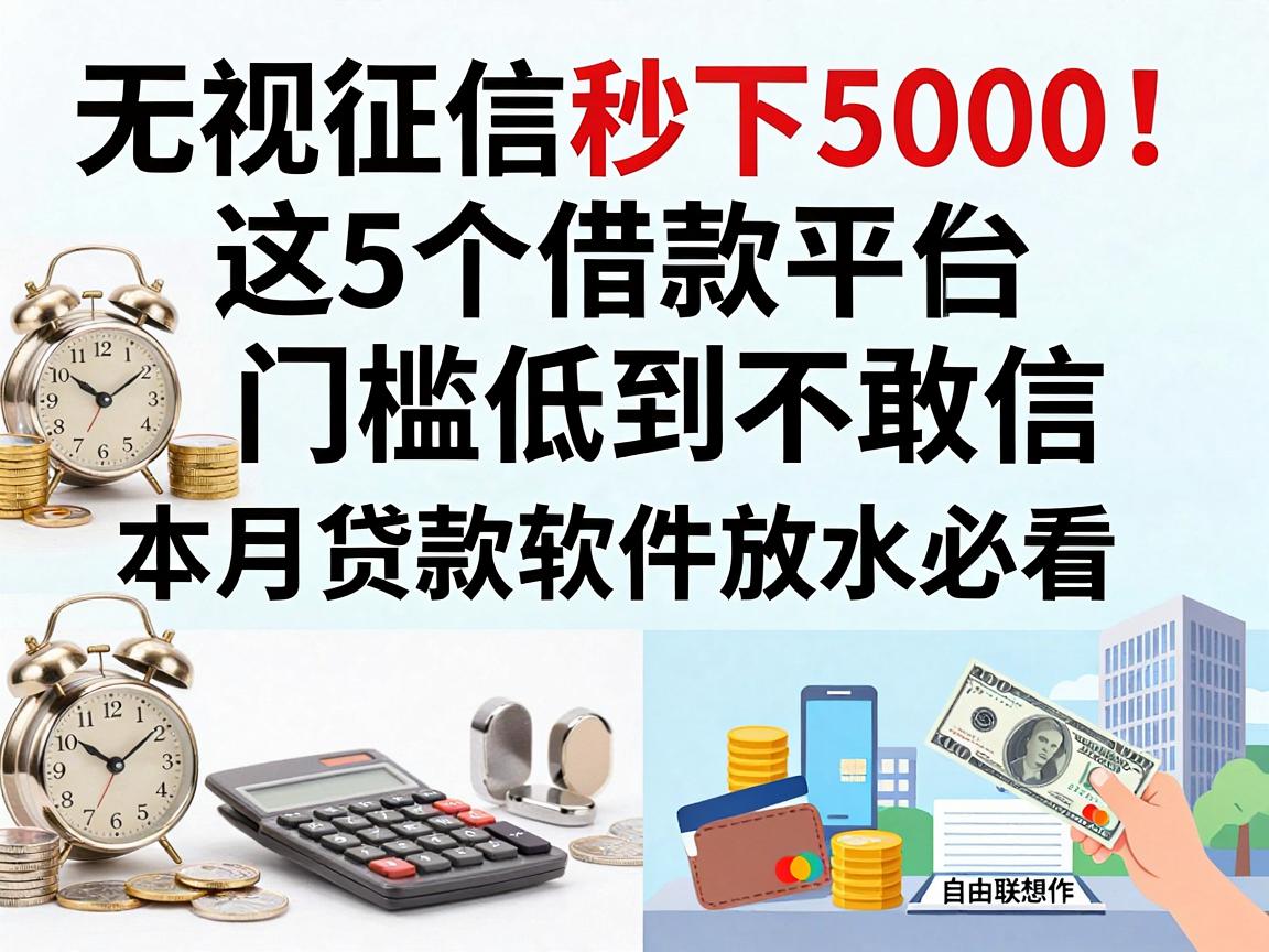 无视征信秒下5000！这5个借款平台门槛低到不敢信，本月贷款软件放水必看