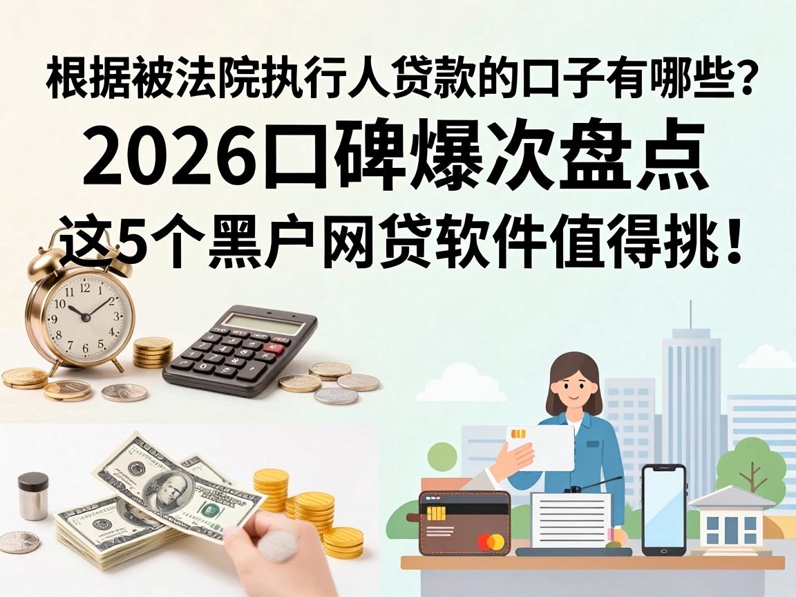 被法院执行人贷款的口子有哪些？2026口碑爆款盘点，这5个黑户网贷软件值得挑！