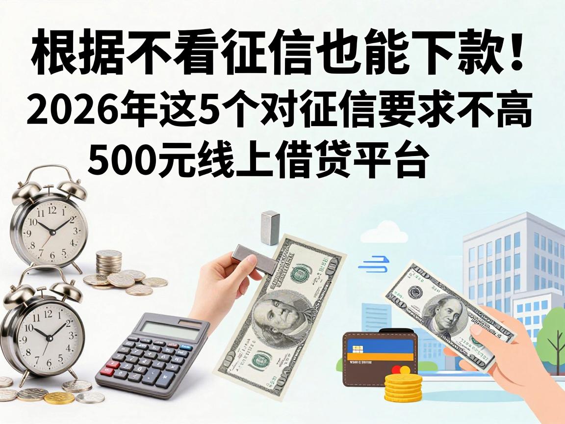 不看征信也能下款！2026年这5个对征信要求不高的500元线上借贷平台速览