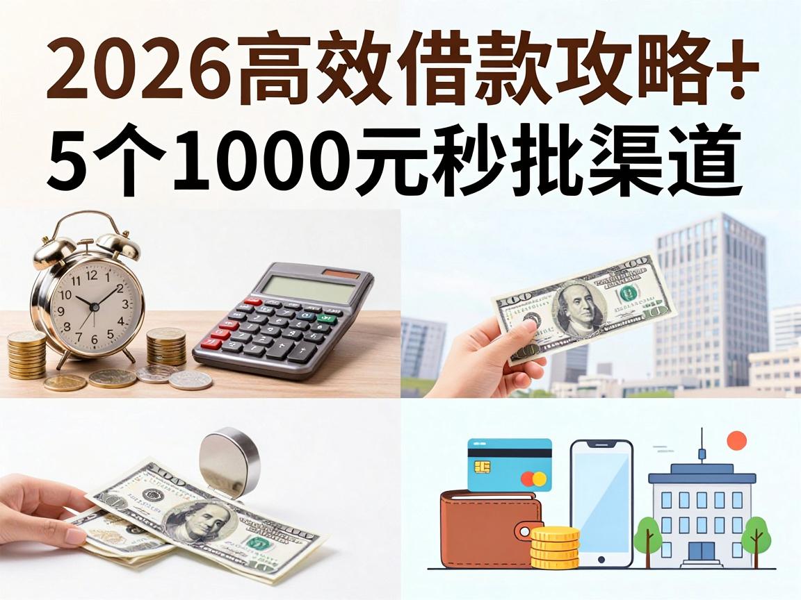 支付宝能通过的网贷平台大盘点！2026高效借款攻略+5个1000元秒批渠道