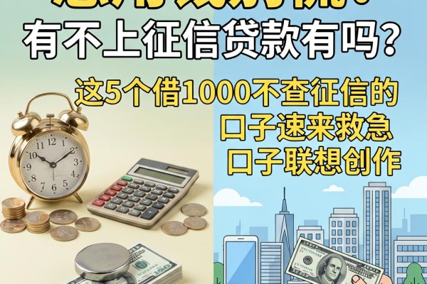 急用钱别慌!有不上征信贷款有吗?这5个借1000不查征信的口子速来救急