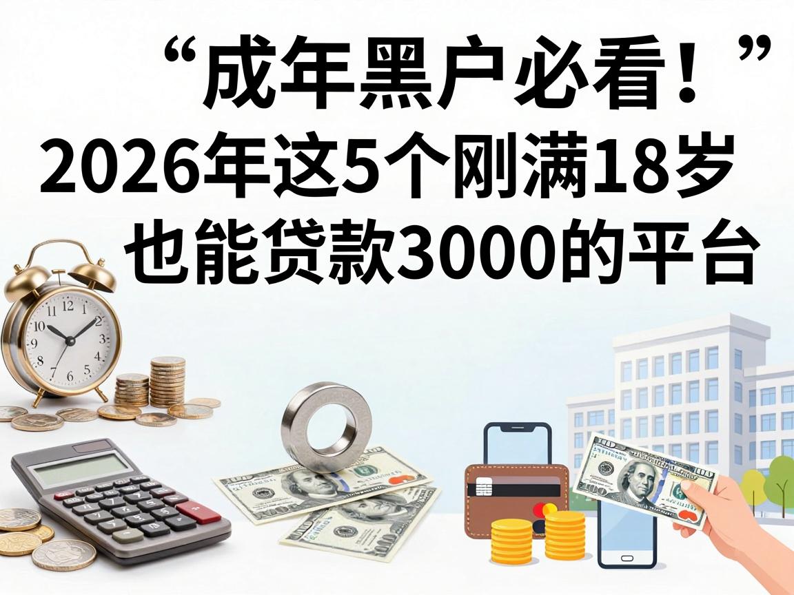 成年黑户必看！2026年这5个刚满18岁也能贷款3000的平台优先推荐