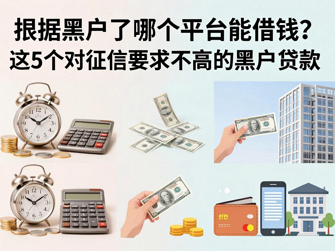 黑户了哪个平台能借钱？这5个对征信要求不高的黑户贷款APP速看