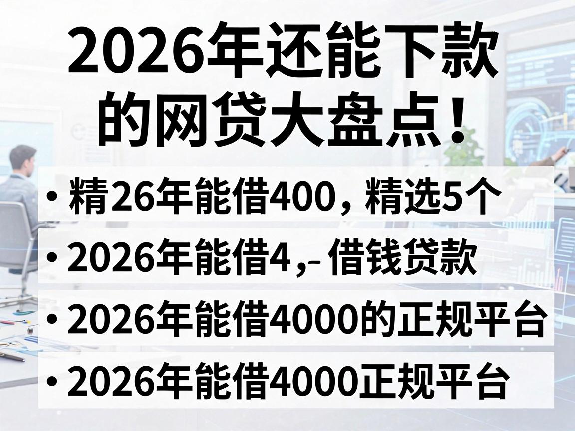 2026年还能下款的网贷大盘点！精选5个2026年能借4000的正规平台