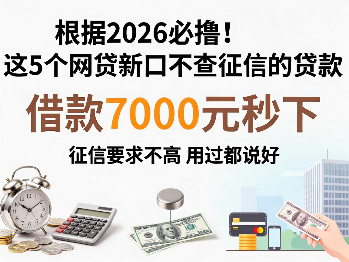 2026必撸!这5个网贷新口不查征信的贷款,借款7000元秒下,征信要求不高用过都说好