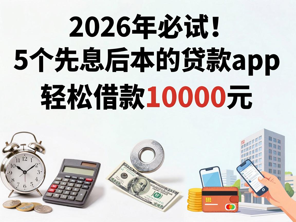 2026年必试！5个先息后本的贷款app，轻松借款10000元