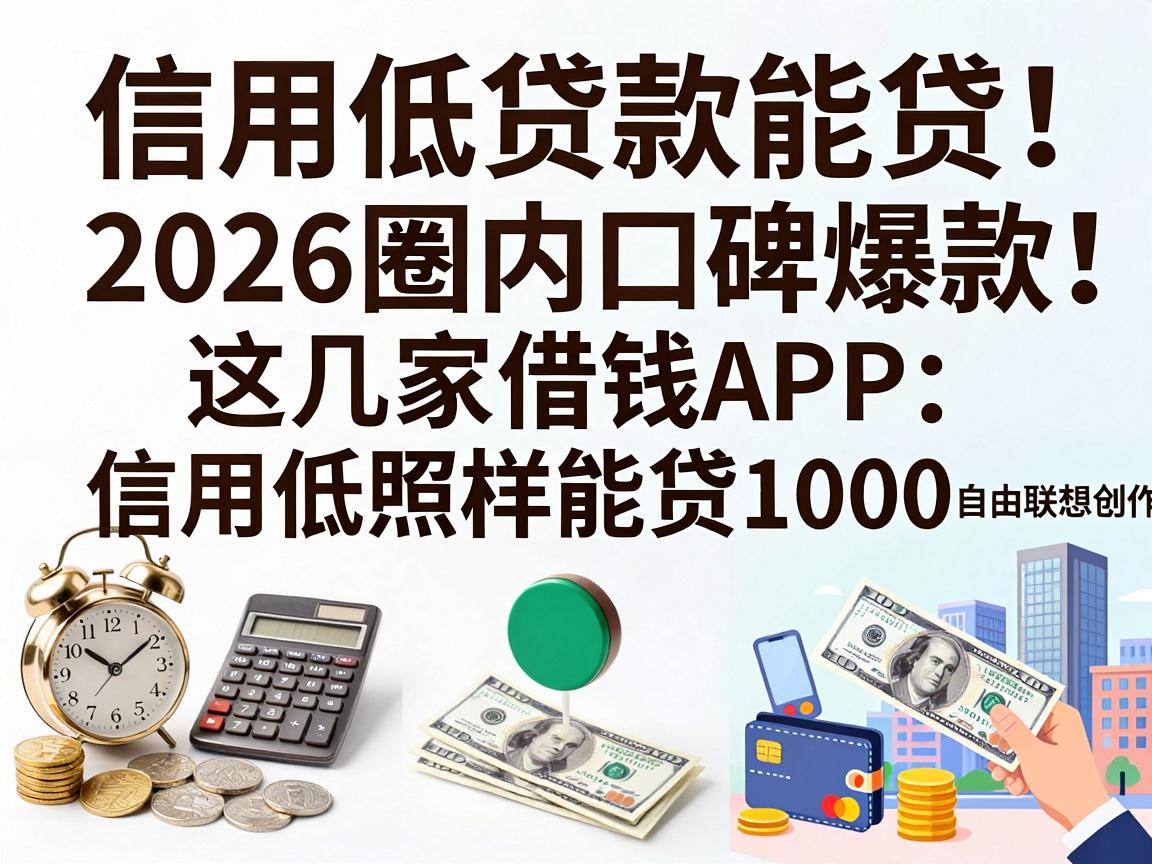 信用低贷款能贷！2026圈内口碑爆款：这几家借钱APP，信用低照样能贷1000