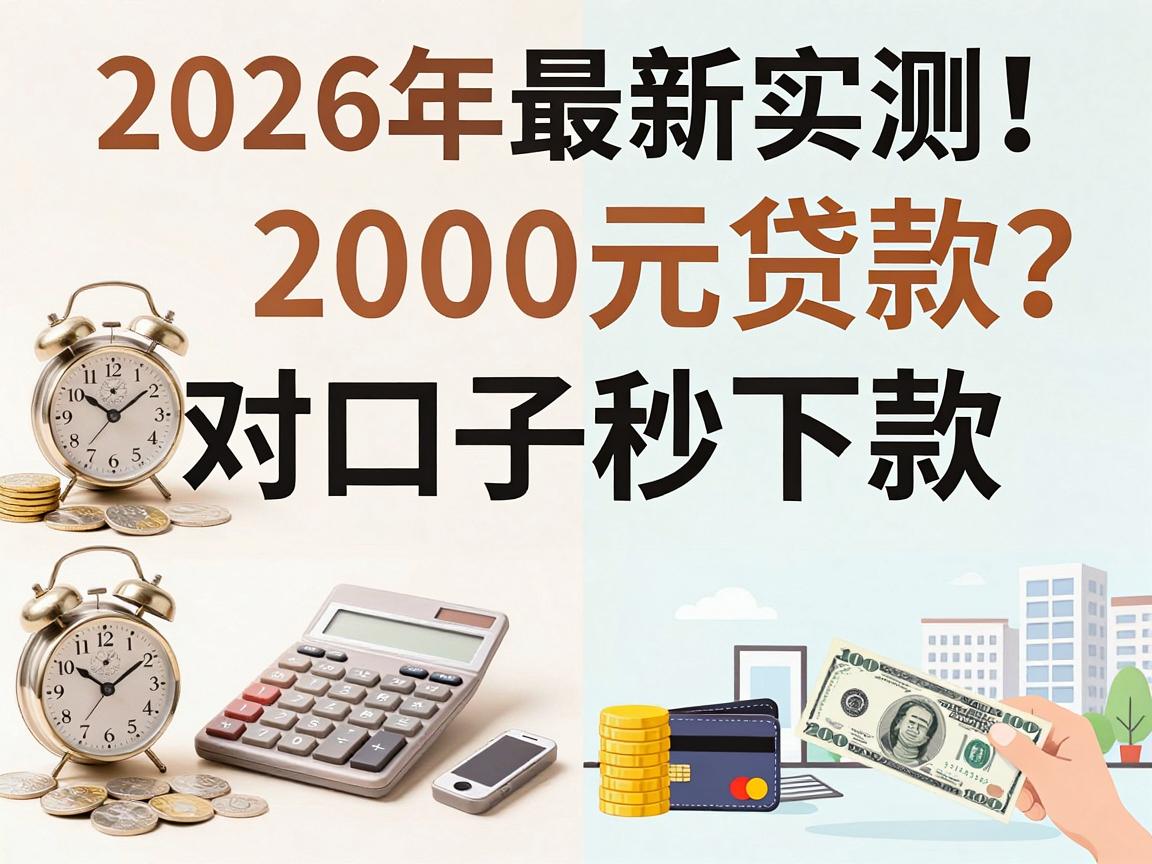 2026年最新实测!目前借款平台有哪些?这5个2000元贷款对口子秒下款