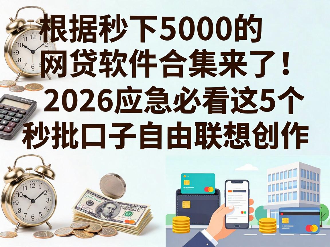 秒下5000的网贷软件合集来了!2026应急必看这5个秒批口子