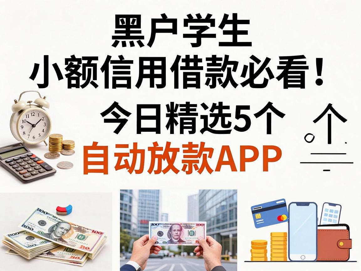 黑户学生小额信用借款必看！今日精选5个自动放款APP，黑户学生也能秒批到账