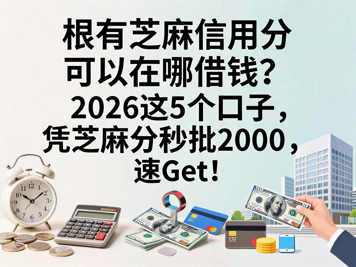 有芝麻信用分可以在哪借钱？2026这5个口子凭芝麻分秒批2000，速Get！
