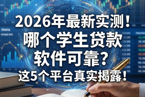 2026年最新实测!哪个学生贷款软件可靠?这5个平台真实揭露!