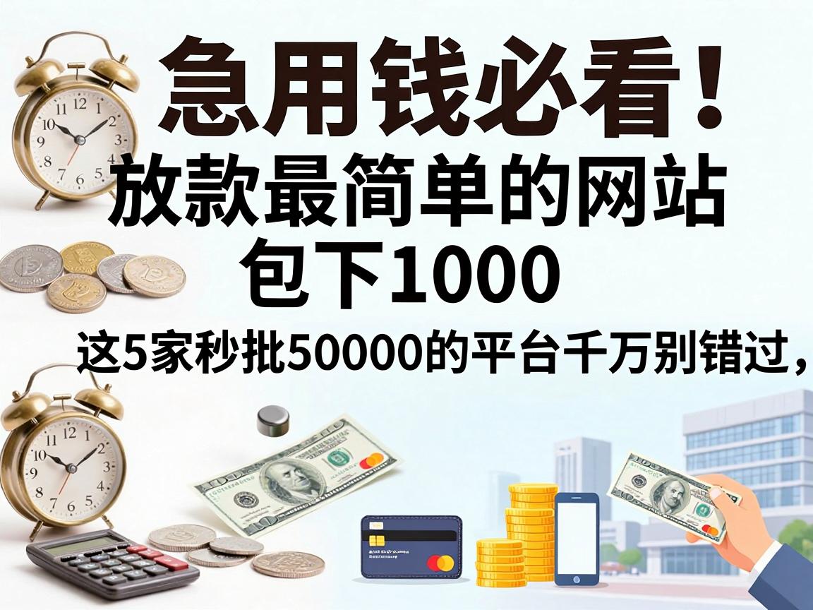 急用钱必看！放款最简单的网站包下1000，这5家秒批50000的平台千万别错过