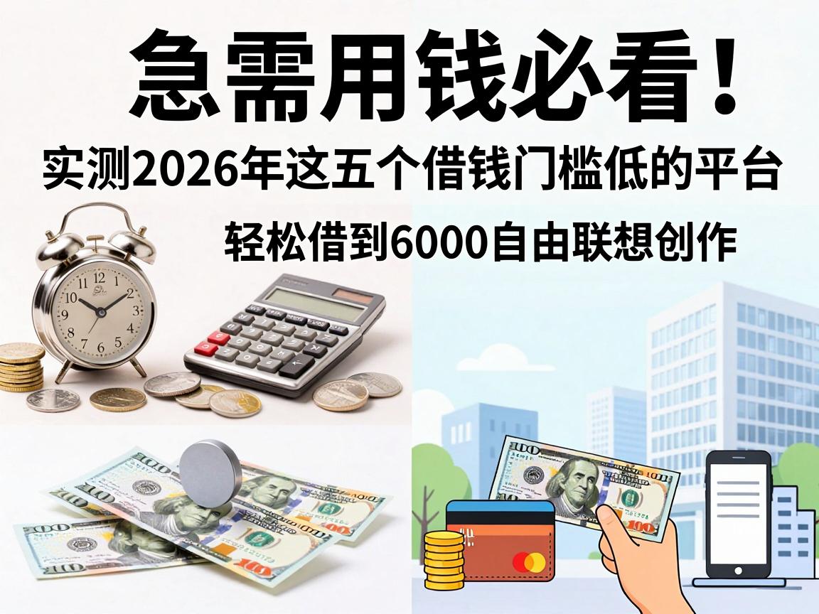 急需用钱必看！实测2026年这五个借钱门槛低的平台，轻松借到6000